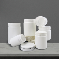 Pot en plastique HDPE blanc de qualité alimentaire personnalisé de 200 ml, 350 ml, 500 ml, 800 ml, 1000 ml pour capsules d'huile de poisson, comprimés médicamenteux