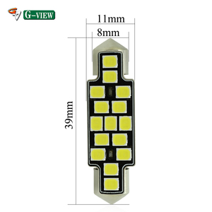 G-View F39mm 15SMD 2835 Canbus LED-лампа Festoon 12V 24V без полярности для внутреннего освещения, потолочная лампа, лампа для чтения, 2.2W, новая, для <span class=keywords><strong>Golf</strong></span> - Product Image 1