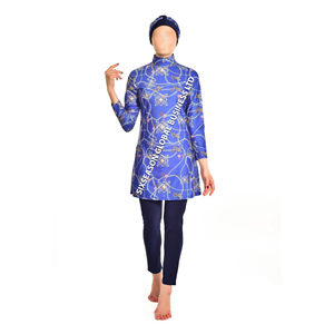 Maillot de bain halal islamique de qualité supérieure pour femmes, nouveau design, ensemble de bikini brodé, robe imperméable pour adultes, exporté - Product Image 1