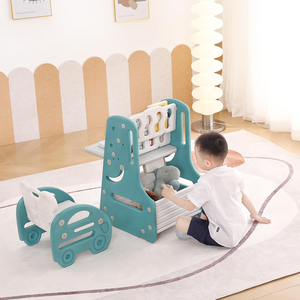 OEM ODM Multifunktionale Kinder-Malstaffelei Baby-Zeichentisch-Stuhl-Set mit Tafel und Whiteboard Stuhl Schreibtisch Spielzeug-Aufbewahrung - Product Image 5