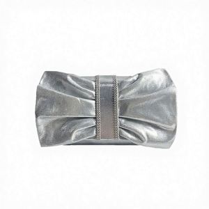 Bolso de mano hecho a mano con cuentas de piedra multicolor en plata antigua y dorado, con detalles geométricos en latón. - Product Image 2