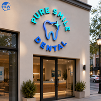 Lettres en relief personnalisées avec éclairage frontal, enseigne LED 3D illuminée pour logo d'entreprise
