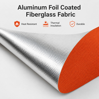 Rouleau de tissu isolant thermique en fibre de verre et feuille d'aluminium de qualité supérieure, 0,1-1,2 mm, ignifuge, en vente