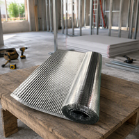 Rouleau d'isolation thermique réfléchissant en feuille double bulle 6/8 mm, barrière radiante pour bâtiments métalliques