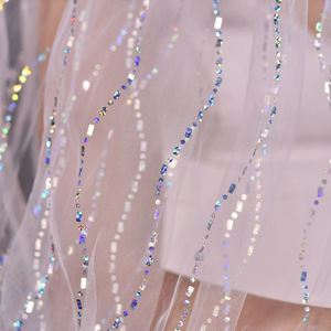 ल्यूओसिन सुरुचिपूर्ण आश्चर्यजनक वाल्ट्ज लंबाई शादी का घूंघट 1 टियर लंबी ब्राइडल वील्स - Product Image 6