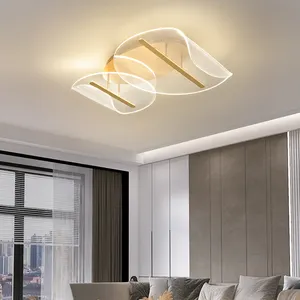 Modern yaratıcı yatak odası led akrilik lamba özelleştirme yuvarlak led panel lambası tavan