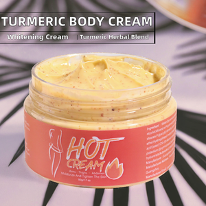 Crema caliente de cúrcuma herbal para masaje corporal con manteca de karité, exfoliante, hidratante, adelgazante y para el cuidado de la piel con jengibre. - Product Image 2