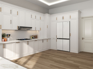 Cbmmart tùy chỉnh sang trọng đơn giản Thiết kế tủ bếp hiện đại đặt ván ép kim loại melamine với phụ kiện Đảo chìm - Product Image 2