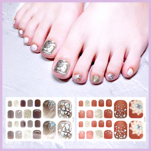 Yas Cross-Border - Pegatinas 3D para Uñas de los Pies, Estilo Europeo y Americano, Impermeables, Coloridas, para Mujer - Product Image 1