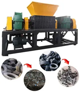 2 tons per hour heavy duty rubber crumb tire recycling plant tire shredder