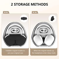 Étui de rangement rigide antichoc en EVA pour casque supra-auriculaire OEM, sac de transport portable pour casque avec poignée de transport