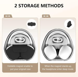 Étui de rangement rigide antichoc en EVA pour casque supra-auriculaire OEM, sac de transport portable pour casque avec poignée de transport - Product Image 2