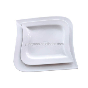 Su misura a buon mercato gres porcellana bianca 2pcs all'ingrosso <span class=keywords><strong>piatti</strong></span> della cena <span class=keywords><strong>set</strong></span> - Product Image 2