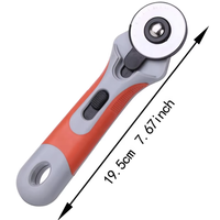 Outils de coupe pour cuir Vente en gros Artisanat du cuir fait main Orange 45mm Rotary Cutter pour tissu