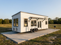 Maisonnette préfabriquée de luxe moderne de 20 pieds sur roues, maison modulaire mobile, villa portable sur remorque pour la vie en plein air, fabriquée en Chine