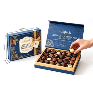 Custom 24pcs Premium Chocolate Exquisite Rigid <strong>Sweet</strong> <strong>Gift</strong> Box for Gifting &amp; Celebrations OEM/ODM Candy Packaging Box - Product Image 2