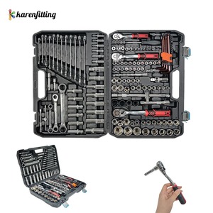 Juego de Llaves de Reparación Automotriz Profesional de 108/150/172 Piezas, Duradero y Versátil, con Caja de Llaves Hexagonales Personalizable de 1/4 y 3/8 Pulgadas - Product Image 3