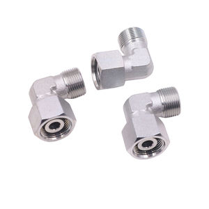 Tekanan tinggi 90 derajat siku baja karbon 2D9-22 tabung peredam adaptor dengan mur Putar - Product Image 5