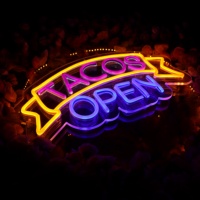 Enseigne Néon Ouverte Led Lettre Chambre Décor Nouveau Design Entreprise Logo Décoration Murale Tacos Enseigne Néon