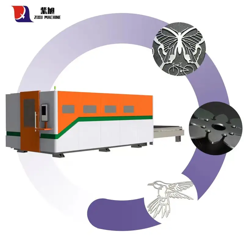 ZIXU Hochgeschwindigkeits-Leiterlaser-Schneidemaschine 1500 W-60000 W automatisch für den Schnitt von kleinen Rohren Blechen und Rohren