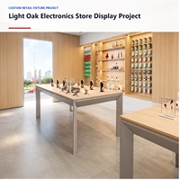 Muebles de Exhibición para Tiendas de Teléfonos Móviles, Mesa de Demostración, Estanterías LED de Pared, Accesorios para Tiendas Minoristas, Fabricante OEM ODM