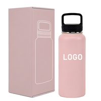 Gobelet isotherme à double paroi en acier inoxydable avec revêtement en poudre, couvercle avec paille, logo personnalisé, cadeau promotionnel d'entreprise, tasse thermos