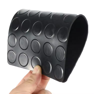 Black Buckle Anti-Slip Shock-Absorbing Insulating Wear-resistant 3mm Thickness Custom Rubber Flooring <b>Mat</b> Moulding Dot Pattern - Product Image 2