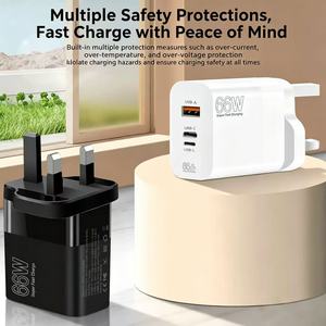 Cargador Ultra Rápido GaN de 66W Compatible con Teléfonos Móviles Apple, Huawei y Xiaomi con Adaptador de Cargador con Puerto USB para UE/Reino Unido/EE. UU. - Product Image 2