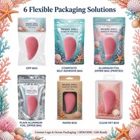 Éponge de maquillage en forme de coquille JLY pour les maquilleurs professionnels, salon, maquillage quotidien, voyage, éponge cosmétique douce pour fond de teint liquide et crème