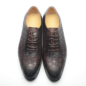 Hand-Carved Men's Wedding Party Round-<b>Toe</b> Leather Shoes of High Quality Featuring Gentlemanly Men's leather Dress Shoes&Oxfords - Product Image 2