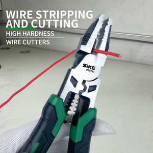 Alicates <span class=keywords><strong>El</strong></span>éctricos Multifuncionales OEM <span class=keywords><strong>de</strong></span> Grado Industrial, Herramientas para Pelar, Cortar y Crimpar Cables con Superficie <span class=keywords><strong>de</strong></span> Mordaza Dentada - Product Image 1