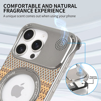 BONCARTECK Étui de refroidissement aromathérapeutique en alliage d'aluminium à texture soyeuse de luxe, dissipation thermique, design simple, support magnétique