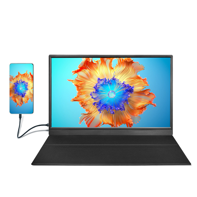 Portable 15.6-Inch IPS LED Monitor with USB & Type C Interfaces for Gaming & Business Expansion Screen Notebook Mobile Phone