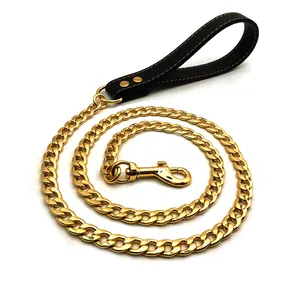 Hot sale China wholesale high quality outdoor training dog leads chain metal stainless steel training dog leash