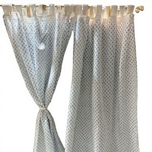 ผ้าม่านทอผ้าฝ้ายลายดอกไม้สไตล์โมเดิร์นร่วมสมัย ปรับแต่งได้ พร้อมช่องร้อยราง ควบคุมแสงได้ดี เป็นมิตรกับสิ่งแวดล้อม ใช้ได้ทุกฤดูสำหรับบ้าน - Product Image 1