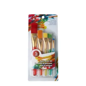 Artist Paint Brushes Set, 10 Pieces Round Pointed Tip Nylon Hair Artist Acrylic Paintbrushes, Paint Brushes for Acrylic Painting