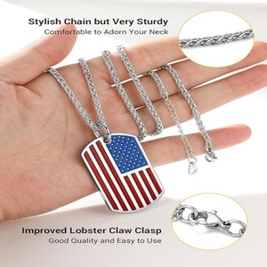 Customize Engraveable Plated/Black Gay or <strong>Lesbian</strong> Pride Chain Metal Id Name Dog Tags Stainless Steel Necklace - Product Image 3