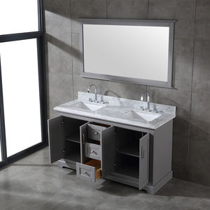 <b>Bathroom</b> <b>Vanity</b> with Carrara Marble Countertop &Soft-Close Doors With Double Sinks Made in Vietnam Transitional <b>Bathroom</b> <b>Vanity</b> - Product Image 6