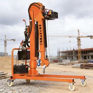 नए 200-500 किलोग्राम स्टील ट्रक ने इलेक्ट्रिक जेब क्रेन रिमोट कंट्रोल 220 वी मिनी मोबाइल क्रेन तार रस्सी रेस्तरां होटल निर्माण - Product Image 6