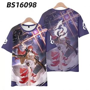 เสื้อคลุมคอสเพลย์แขนสั้นพิมพ์ลายสีสันสดใส 28 Style Star Rail ตัวละครแดน เฮง คาฟคา จิง หยวน สำหรับคอสเพลย์อนิเมะ - Product Image 5