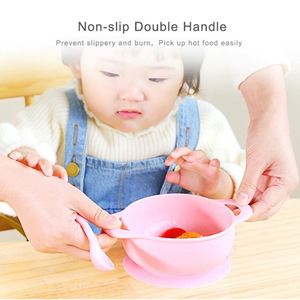 <b>Food</b> Grade Silicone Baby Bowl BPA Free Heat Resistant Suction Base Toddler Mealtime Dishwasher Safe Dining Essentials Kids - Product Image 4