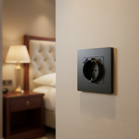 Prise murale Schuko standard européenne de couleur blanc, noir, gris, or avec ports USB Type-A Type-C PD20W à charge rapide