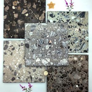 Precio de fábrica, azulejo de terrazo de piedra artificial, terraza, decoración Interior Multicolor, balcón, baldosas de terrazo - Product Image 3