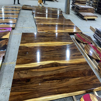 Table à manger en résine époxy haut de gamme, design Océan, en bois massif, pour restaurant, table en résine époxy OEM
