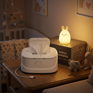1. Chauffe-lingettes intelligent pour bébé avec écran numérique, humidificateur de lingettes, chauffe-lingettes portable pour voiture et maison, accessoire de soin pour bébé - Product Image 1