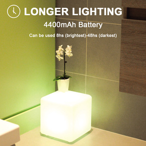 40Cm Hiện Đại Granitoid Chiếu Sáng Ghế Nhựa Phân 16-Màu Sắc Thay Đổi LED Cube Bảng Không Thấm Nước IP65 Cho Siêu Thị Thanh - Product Image 3
