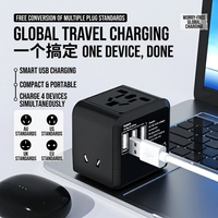 Adaptor Daya Mini 15.5W Pengisi Daya Cepat Internasional Universal dengan Port USB Tipe C untuk Perjalanan Liburan Hadiah