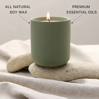Bougie de Noël de luxe longue durée en coton mélangé de soja 10 oz, design personnalisé, dans un pot en céramique, parfumée