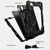 Étui en silicone robuste pour ipad 9th 10th 11th Gen Cover étui antichoc robuste avec porte-crayon support de poignée pour tablette enfant