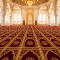 Tapis de prière pour salle de prière d'hôtel, organisateur de tapis de prière, rouleau de laine personnalisé de 6 mm à 15 mm pour projet de mosquée